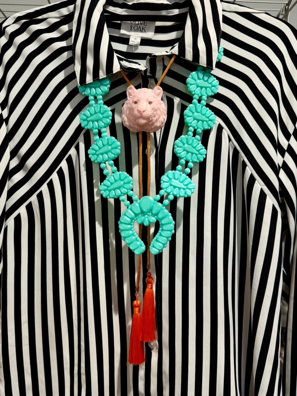 NWT Lion Statement Bolo Tie-Necklace